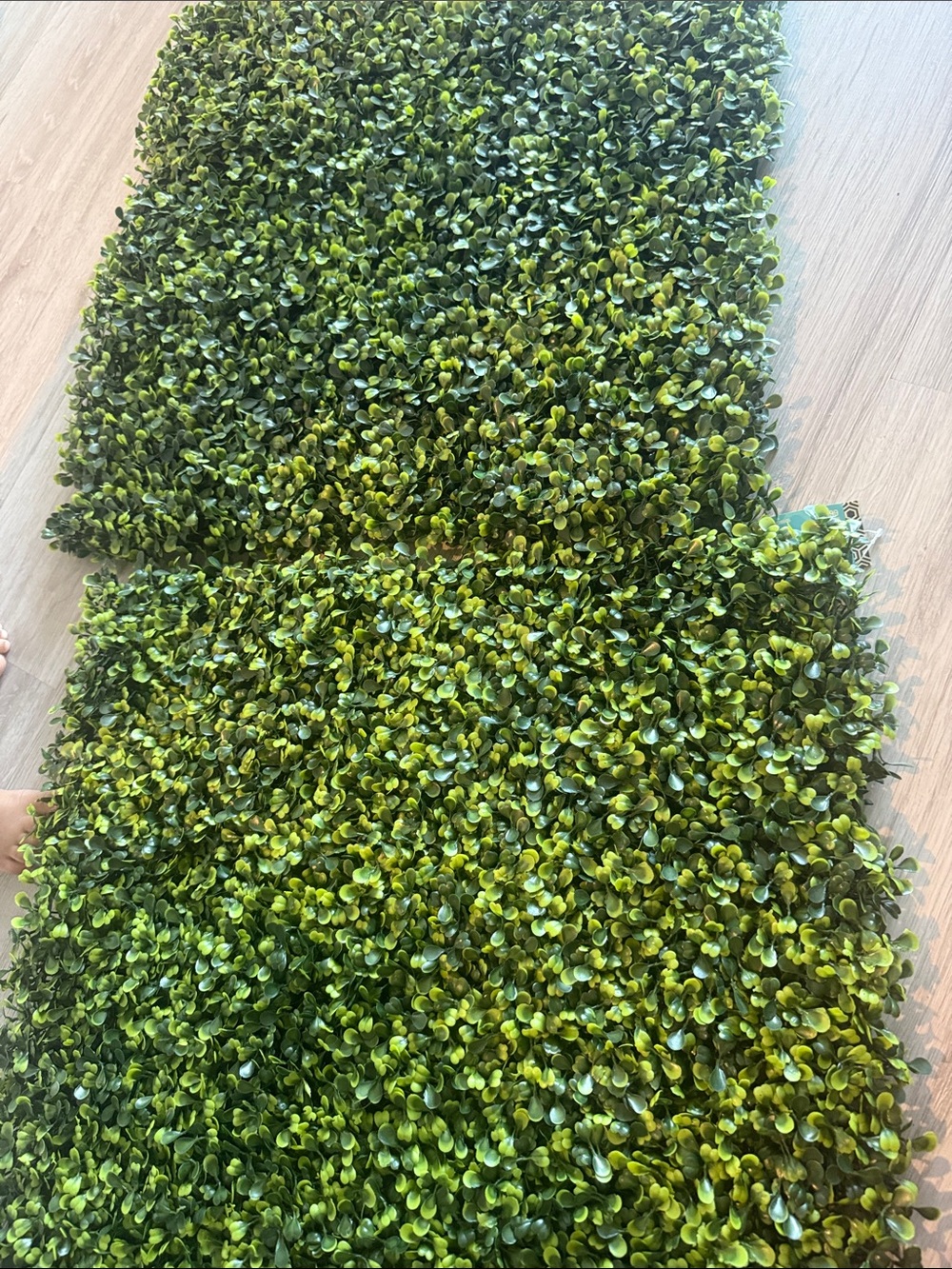 NWT 2 Artificial Boxwood Hedge Panel - Lush Green